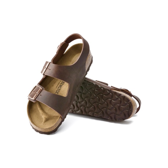 Birkenstock Milano Oiled Leather Sandals Habana Brown $130 Regular - Picture 13 of 14